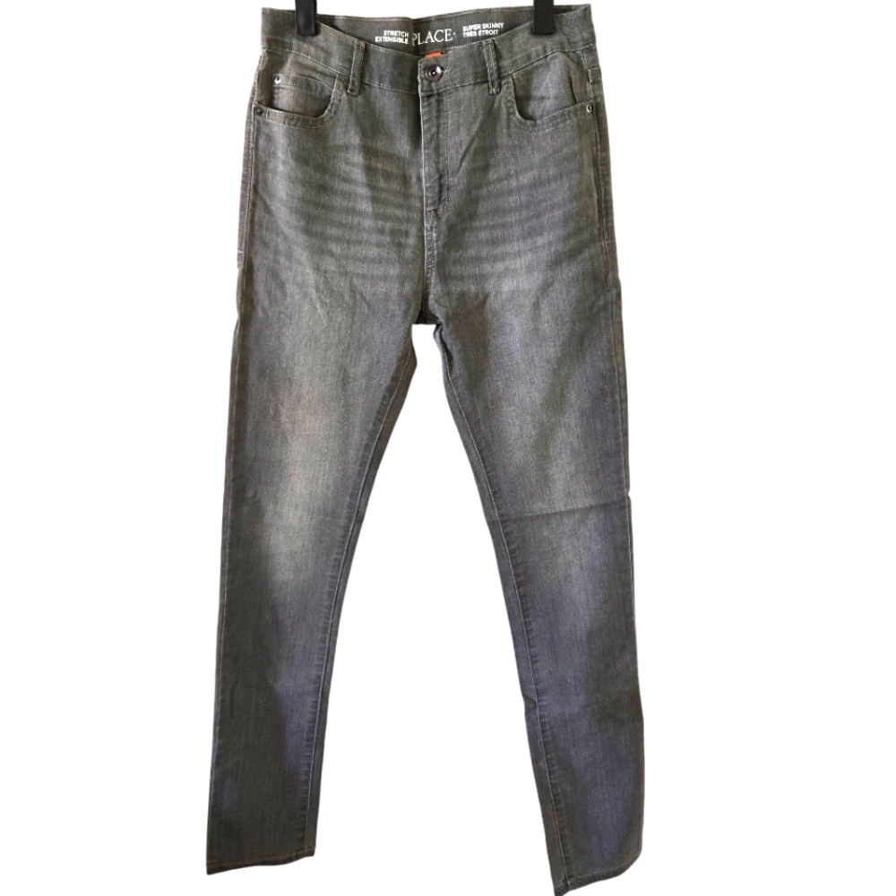 NWOT Place Gray Jeans Size 18 Skinny Stretch Boys Denim / Teens Young Men's